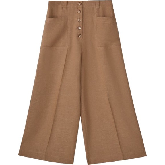 Massimo Dutti Pants - Massimo Dutti Buttoned Culottes ASO Royal
